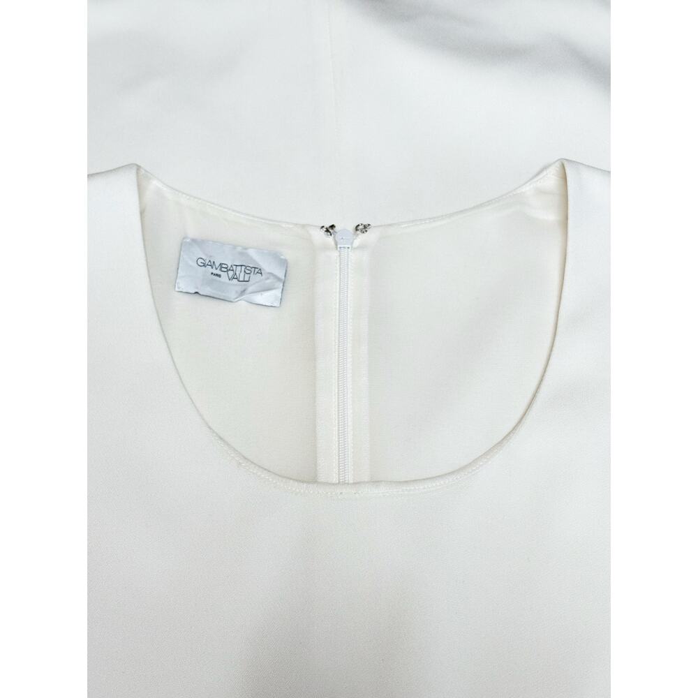 Giambattista Valli Ruffled Plissé-Silk And Cady Mini Dress 42 IT 6 US - Picture 7 of 9